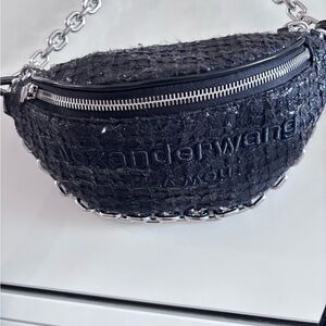 Alexander Wang Black Crossbody Bag with Textured Design